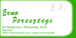 erno peresztegi business card